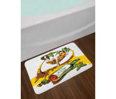 Message in Bottle Summer Bath Mat