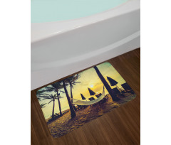 Coconut Exotic Palm Trees Bath Mat