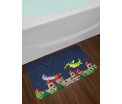 Castle and Flying Dragon Bath Mat