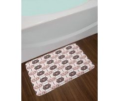 Animal Portraits on Circles Bath Mat