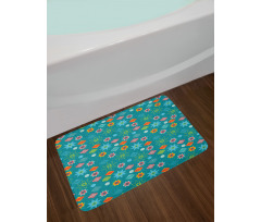 Ornate Colorful Elements Bath Mat