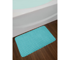 Snowflakes and Clouds Bath Mat