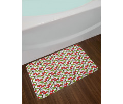 Close up View of Poppies Bath Mat