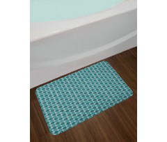 Simple Flowers in Dark Tones Bath Mat