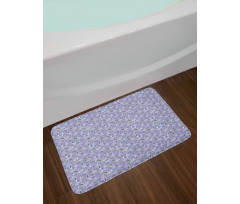 Phlox Divaricata and Leaves Bath Mat