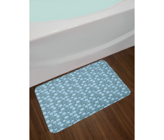 Rose Flowers in Pastel Art Bath Mat