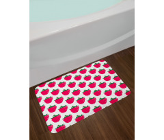 Repetitive Raspberries Design Bath Mat