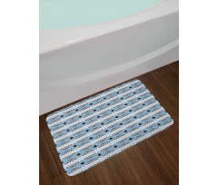 Pattern of Geometric Motifs Bath Mat