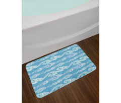 Sea Waves Ocean Splashes Bath Mat