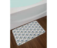 Flowers Leaves Blossom Art Bath Mat