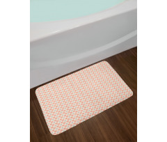 Symmetric Hatched Rounds Bath Mat