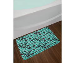 Mustache and Glasses Manly Bath Mat