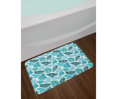 Exotic Tropical Leaves Art Bath Mat