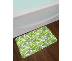 Tropical Forest Leaves Art Bath Mat