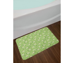 Tender Anthurium Flowers Bath Mat