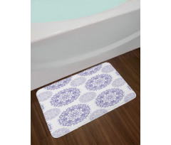 Floral Mandala with Hearts Bath Mat