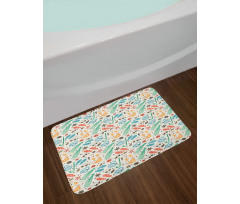 Beach Accessories and Shells Bath Mat