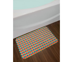 Colorful Quirky Motif Art Bath Mat