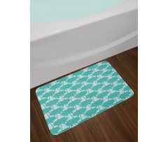 Monochromatic Dahlia Petals Bath Mat