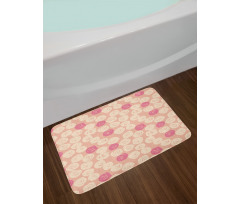 Grunge Rose Petal Rounds Bath Mat