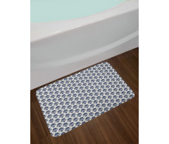 Monochromatic Nostalgic Art Bath Mat