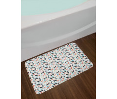 Fox Rabbit Bear Owl Bath Mat