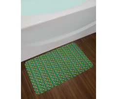 Crested Bird Watermelon Bath Mat