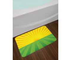 Simplistic Summer Sunrise Bath Mat