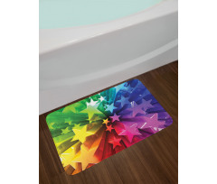 Cheerful Burst of Stars Bath Mat