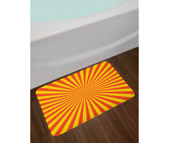 Bicolour Warm Tone Sunrays Bath Mat