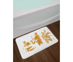 Jazz Band Blues Music Bath Mat