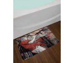 Grunge Jazz Musician Bath Mat