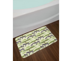 Wildlife Animals in a Forest Bath Mat