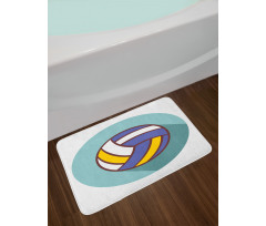 Round Graphic Logo Style Bath Mat