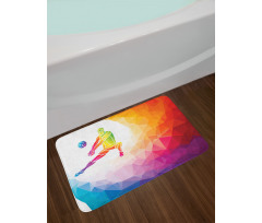 Polygonal Geometric Man Bath Mat