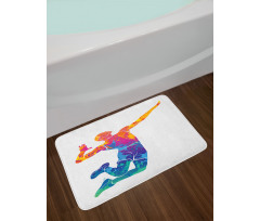 Colorful Spots Abstract Bath Mat