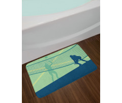 Females Competing Scene Bath Mat