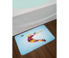 Colorful Modern Player Bath Mat