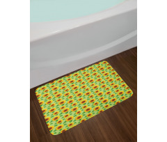 Summer Sunflowers Art Bath Mat