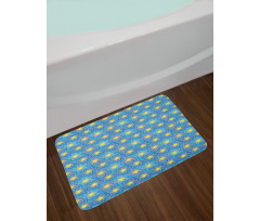 Mosaic Plumeria Petal Bath Mat