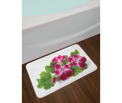 Real Photo of Flowers Bath Mat