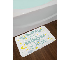 Crescent Moon Planets Bath Mat