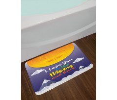 Smiling Sun Clouds Bath Mat