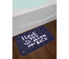 Planets Galaxy Space Bath Mat