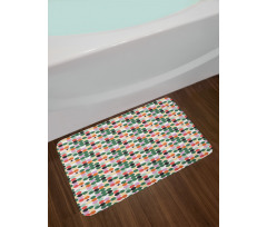 Motley Circles Rounds Motif Bath Mat