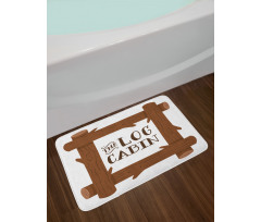 Wooden Square Frame Art Bath Mat