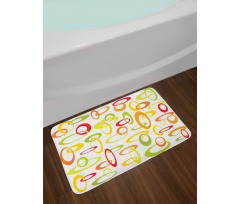 Citrus Tone Ovals Bath Mat