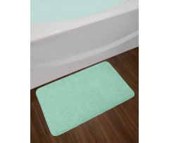 Natural Green Ornate Bath Mat