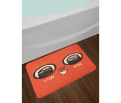 Before and After Coffee Bath Mat