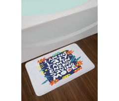 Flowers Leaves Energy Bath Mat